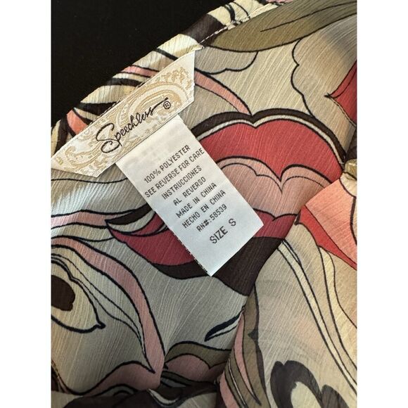 Speechless S Top Woman Abstract Empire Waist Babydoll Sheer Y2K Beachy Boho - Picture 4 of 6